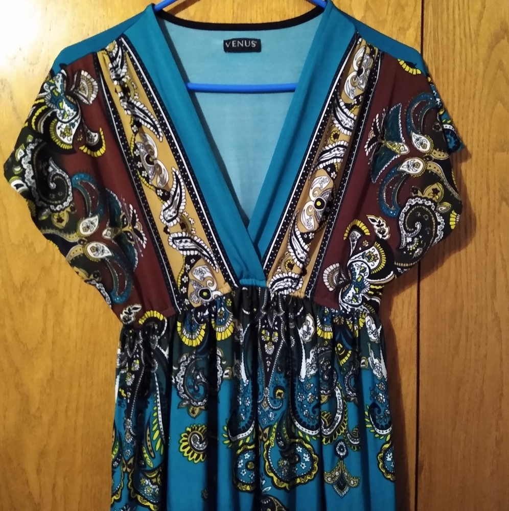 Turquoise maxi dress